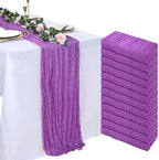 12 Pack Purple Cheesecloth Table Runner 23 x 120 Inch 10Ft by Pepmily