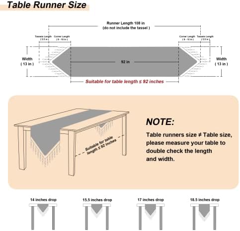Loom and Mill Luxury Jacquard Damask Table Runner 13x108 inch, Beige - Image 3