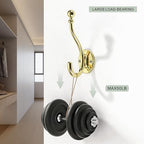 AVICCI 5 Pack Coat Hooks Polished Gold Coat Hook,Heavy Duty Hooks Decorative Wall Hooks for Bathroom Bedroom Kitchen Towel Robe Clothes Cabinet Closet Bathroom Hardware - Image 4