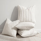 MIULEE Faux Fur Plush Decorative Throw Pillow Covers 20x20, Pure White - Image 4