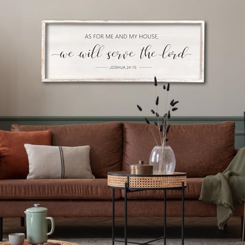 As For Me And My House We Will Serve The Lord Wall Decor White, 40" x 15" - Image 5