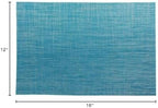 Restaurantware Blue Vinyl Woven Placemat, 16 x 12 in, 6 Pack - Image 4