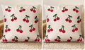Embroidered Throw Pillow Cover 18x18 Inch - Spring Summer Boho Decorative Pillow Cover with Zipper for Living Room Couch Sofa Bed Aesthetic Design Little Cherry Cushion Pillowcase (Pack of 2) by Kokaaee