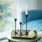 Nuptio Black Candlestick Holders 30 Pcs Candle Sticks Holder Metal Tapered Candle Holder Taper Candle Holders for Wedding Christmas Party Celebration Mantel Dinner Home Decoration - Image 5