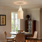 Bioaqua Plug in Pendant Light, Boho Lamp Shade with 9.8ft Plug Cord - Image 5