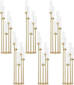 6PCS 5 Arm Gold Candle Holders for Wedding Table Centerpieces,39.37'' Tall by WeddingPartyDecoration