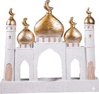 Hebdids Ramadan Eid Home Decorations for Home 2025 Gold and White Mosque Tower Islamic Eid Mubarak decore - Image 4
