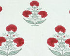 60x90 Inches Rectangle Hand Block Printed Cotton Tablecloth, Brown Red Floral Table Cloths Washable, Indian Table Linen for Halloween Christmas Outdoor Thanksgiving Gifts Home Decor Dinning Outdoor - Image 2