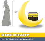 6FT Ramadan Inflatable Kaaba with Crescent Moon - Islamic Ramadan Decor for Outdoor Front/Back Lawns, Built-in LED Lights and Fan to Blow Up with Air, Iftar/Eid Gift - Image 5