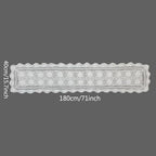 USTIDE White Cotton Crochet Table Runner Handmade Lace Table Doily Vintage Dresser Scarf for Farmhouse Kitchen Wedding Decor 15 Inch X70 Inch - Image 2