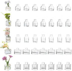 Glasseam Mini Bud Vase in Bulk 40: Clear Small Flower Vase for Centerpieces by Glasseam