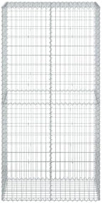 vidaXL Gabion Basket with Cover 39.4"x19.7"x78.7" Galvanized Iron - Image 5