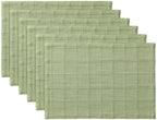 ZeeMart Linen Checked Farmhouse Placemats Set of 6, Sage Green 13x19in - Image 7