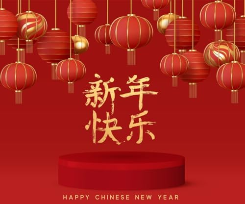 12x10ft Fabric Chinese New Year Backdrop Red Lanterns Lunar New Year Photography Background Traditional Chinese Character Backdrops for Chinese New Year Party Decorations Photoshoot Props - Image 4
