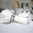 Set of 12 Crystal Glass Napkin Rings Clear Napkin Holder, 2.3 Inch - Image 3