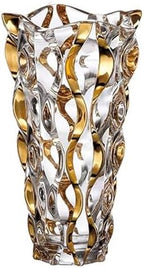 Hand Painted Gold Vase 11" Tall,Flower Vase Decor for Home Dining Table Living Room,Office Wedding Holiday Party,Handmade Decorative Flower Vase. by Unknown