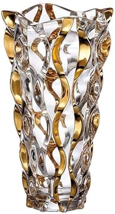 Hand Painted Gold Vase 11" Tall,Flower Vase Decor for Home Dining Table Living Room,Office Wedding Holiday Party,Handmade Decorative Flower Vase. by Unknown