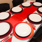 Bencailor 24 Pcs Bright Red Satin Table Runners Bulk, 12 x 108 Inch - Image 6