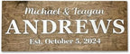 Personalized Wedding Sign – Custom Name Plaque, Just Married Sign, Bridal Shower & Newlywed Gifts for Couples, Family Wall Decor, Family Name Sign, Wooden Sign, Hickory Hollow Designs (Names & Est.) - Image 2