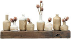 Main + Mesa Stoneware Vases with Gold Pattern, Set of 8 - Image 4