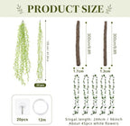 128 Ft Jungle Theme Decoration Set 27pcs Artificial Greenery Leave Vines Decor with Hooks Hanging DIY Ceiling Vines Forest for Forest Rainforest Safari Party Safari Tropical Classroom Decor - Image 2