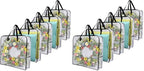 VENO 10 Pack Summer Wreath Storage Bag, Spring, Christmas Decoration Garland Container, 30 Inch Clear Door Wreath Organizers, Moving Boxes, Packing Supplies for College (Square - 10 Pack) by Veno