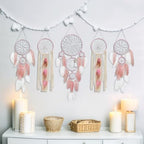 Set of 5 Boho Bedroom Dream Catchers for Adults Wall Bohemian Decor - Image 3