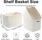 3 Pack Woven Baskets,Storage Baskets for Shelves with Handles - Image 2