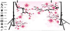 Leyiyi Romantic Cherry Blossoms Backdrop 12x8ft Photography Background Festival Decoration Soft Pink Love Theme Wedding Party Kids Girls Boys Adults Love Photo Booth Video Props - Image 3