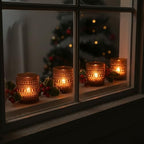 24 Pack Votive Candle Holders, Amber Vintage Tea Light Candle for Christmas - Image 6