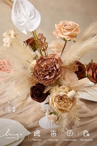 Ling's moment Artificial Wedding Fall Flowers Deluxe Combo, Boho & Sepia - Image 3