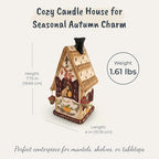 Blue Sky Clayworks Autumn Candle House, Ceramic, Home Decor Accents - Image 3