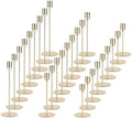 27 Pcs Gold Taper Candle Holders Bulk Vintage Tall Metal Candlestick Holders Set, Candle Stick Holder Decor with 3 Different Heights for Table Centerpiece Wedding Dinner Party Home Mantel Decor by Zrlljp