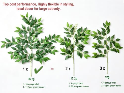 40pcs Italian Ruscus Greenery Garland 68cm Artificial Greenery Stems Home Decor - Image 3