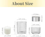 Hewory Glass Tealight Candle Holder: 24 PCS Clear Votive Candle Holders - Image 2