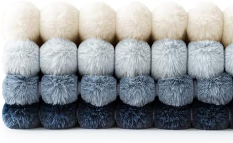MIULEE Faux Fur Plush Decorative Throw Pillow Covers 20x20, Navy Blue - Image 6