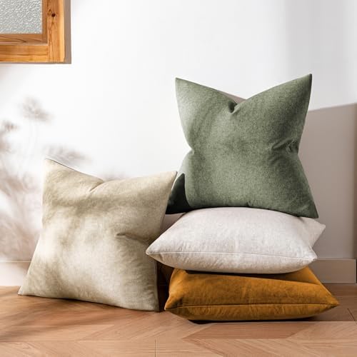 a moment Waterproof Throw Pillow Covers Set of 4,22x22 Inch Outdoor Stain Resistant Pet Friendly Pillowcases Cushion Covers for Patio Sofa and Living Room,Dune Grove - Image 7