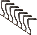 Lulu Decor,100% Cast Iron 8" Stocking Holder for mantle Holds Up to 9 lbs Low Profile Design with Rubber Grip Ideal for Christmas Stockings Garland Holder Simple Natural Branch antler shape (Set of 7) by LuluDecor