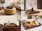 Acacia Wood Serving Tray, 15×10in Tray for Ottoman, Space-Saving - Image 5