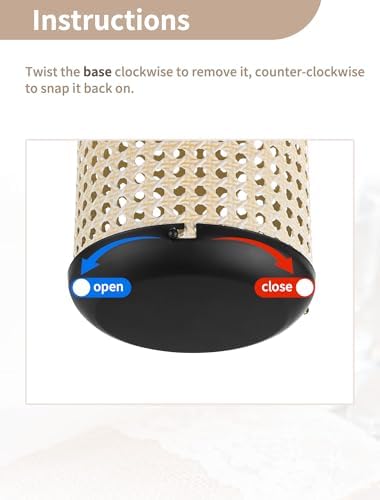 NUPTIO Metal Faux Rattan Candle Lanterns, Set of 2 - Image 5