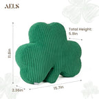 AELS Shamrock Pillow Set of 2, St. Patrick's Day Decorative Throw Pillow, 15.7" Corduroy Striped Cute Cushion for Living Room & Bedroom, Perfect for Holiday Home Decor, Irish Green - Image 2