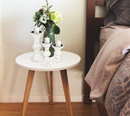 Homebia Design Antique White Wooden Candle Holder Set of 3 –10, 8, 6 Inch - Image 4