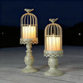 2PCS Iron Birdcage Candle Holder Decorative for Weddings Home Vintage Detachable Centerpieces Tables Hanging Outdoor Indoor Courtyard by Unknown