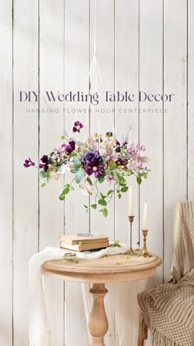 Ling's moment Purple Artificial Wedding Flowers Deluxe Combo, Lilac & Cream - Image 4