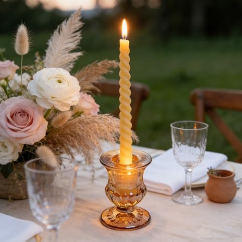 48 Pcs Clear Glass Taper Candle Holders Bulk, 2.5 in Taper Candle Holder - Image 6