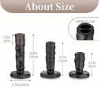 Sziqiqi Black Iron Candlstick Holders: Cast Iron Taper Candle Holder - Image 5