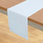 Solino Home Cotton Linen Table Runner Blue, Hemstitch Collection 14 x 90 in - Image 2
