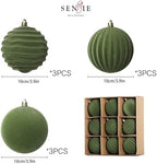 4In Velvet Ornaments for Christmas Tree, 9pcs Large Christmas Ornaments Set - Image 5