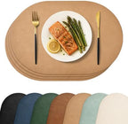Homaxy Oval Heat Resistant Placemats Set of 4, Camel by Homaxy
