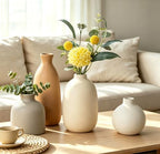 Modern Ceramic Vase Set of 5, Vases Home Decor Rustic Farmhouse Decorative - Image 5